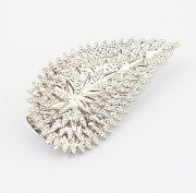 Кафф Leaf серебряного цвета