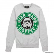 Женский серый свитшот Star Wars Coffee