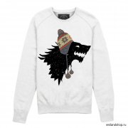 Женский белый свитшот Winter coming