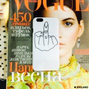 Белый чехол для iPhone 6/ 6s Fack you