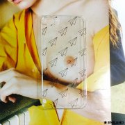 Чехол прозрачный Бумажный самолетик для iPhone 5/ 5s