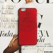 красный матовый чехол для iPhone 6/ 6s с факом