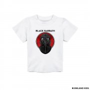 Белая детская футболка с группой Black sabbath