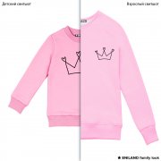 Парные розовые толстовки family look принцесски