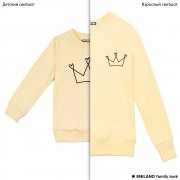 Парные бежевые толстовки family look princess