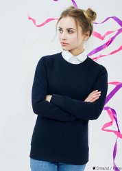 Темно синяя женская толстовка